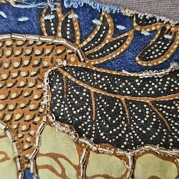 Free People Vintage Embroidered Zip up Hoodie Sweatshirt M - Picture 13 of 14